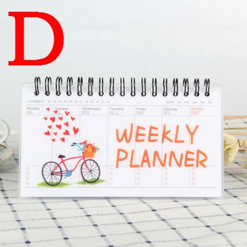 1 шт. обучающая катушка блокнот дневник журнал еженедельный ежемесячный планировщик школьные принадлежности органайзер расписание милый канцелярский ежедневник