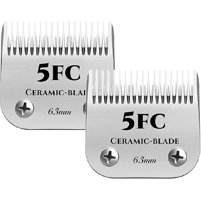 AIJALY 10 Blades Dog Grooming Blades Compatible with Andis/Wahl/Oster Pet Clippers AG AGC Ceramic Sharp Size-10, 1/16-Inch Cut Length (#10 Blade/2PC)