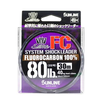 Sunline Фторуглеродный поводок, амортизатор для системы соленой воды, 30 м, 80 фунтов (9246)