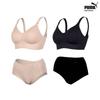 Женский базовый комплект из 4 предметов: стринги и бюстгальтер на косточках