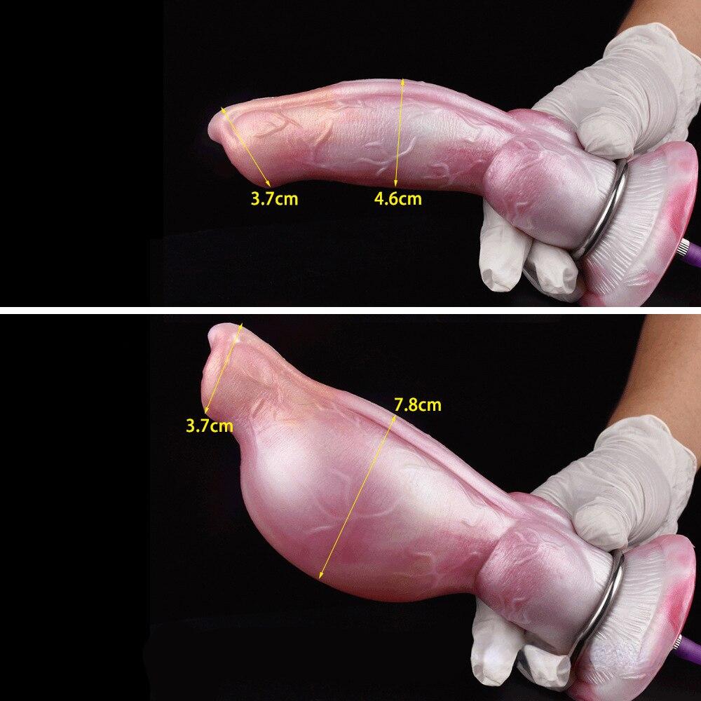 Надувной силиконовый вибратор Анальная пробка Анальный расширитель Фаллоимитатор Мастурбатор Секс-игрушка Фистинг Реалистичный пенис Большой член Гей-раб БДСМ