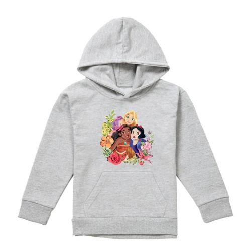 Disney Princess Childrens/Kids Rapunzel Moana Snow White Bouquet Heather Hoodie