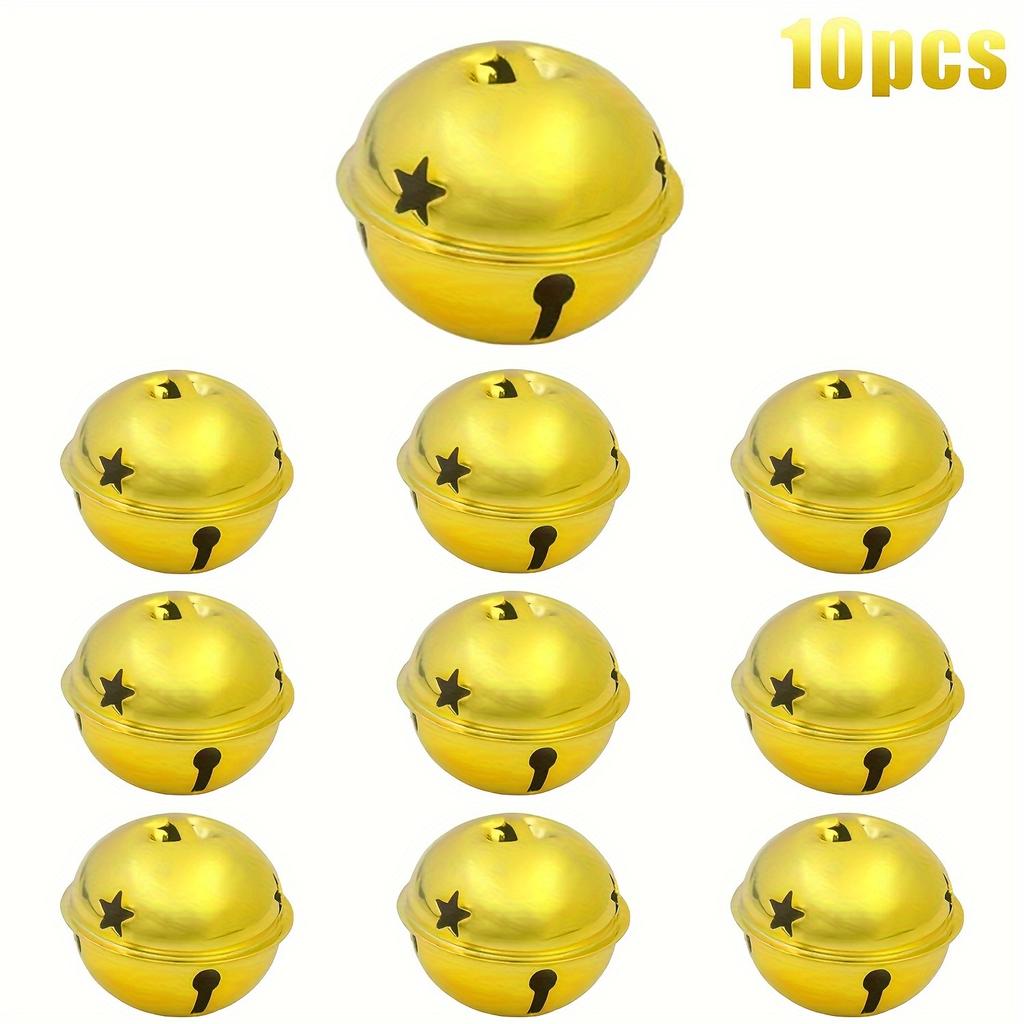 10 шт. Рождественские колокольчики с пятью звездами, поделки, колокольчики для дома, праздничное украшение, рождественские украшения, свадебные украшения, подарочные украшения, поделки, изготовление поделок