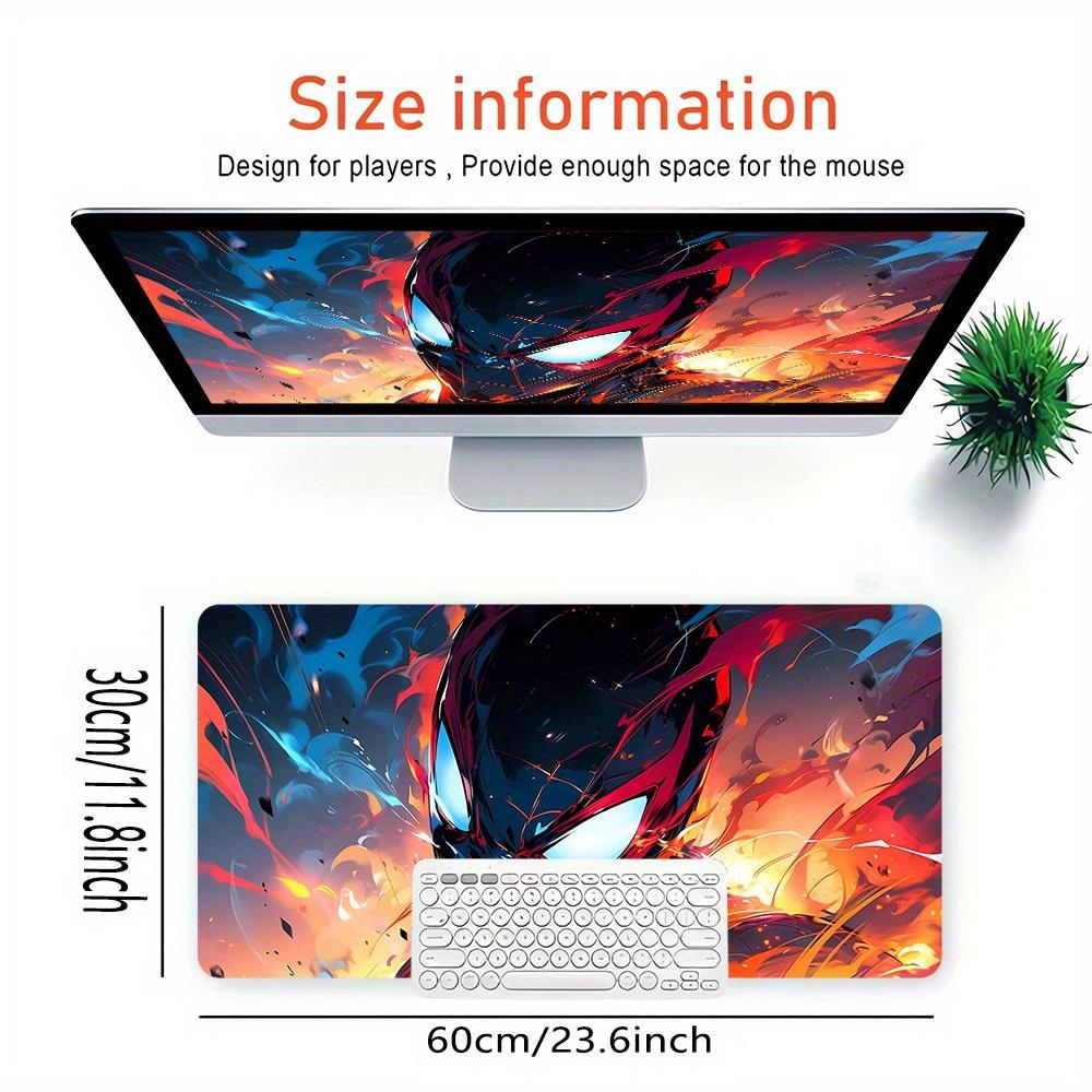 Large Multi-Size Non-Slip Rubber Base Spiderman, Heroic, Dynamic Mouse Pad, Stitched Edges Keyboard Desk Mat for School, Office, Home, Gift