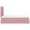 Ottoman Bed with Mattress Pink 120x200 cm Velvet