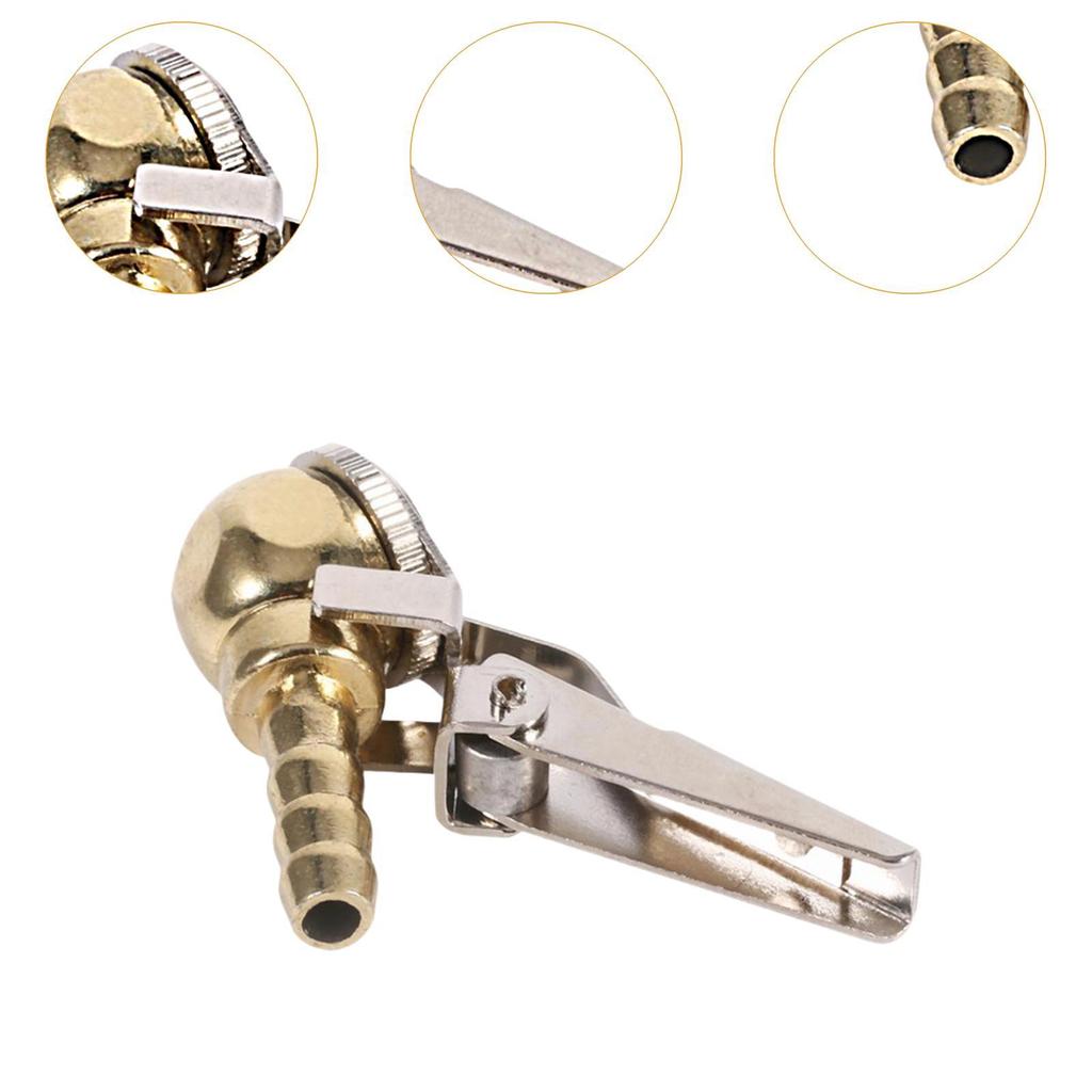 Air Chuck with Clip for Tire Inflator Zinc Alloy Professional Quick Inflate Valve Adapter for Bicycle Auto Motorcycle Truck