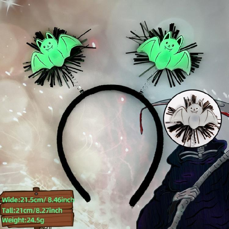 Светящийся в темноте обруч для волос 'Летучая мышь-призрак' с тыквой для вечеринки на Хэллоуин