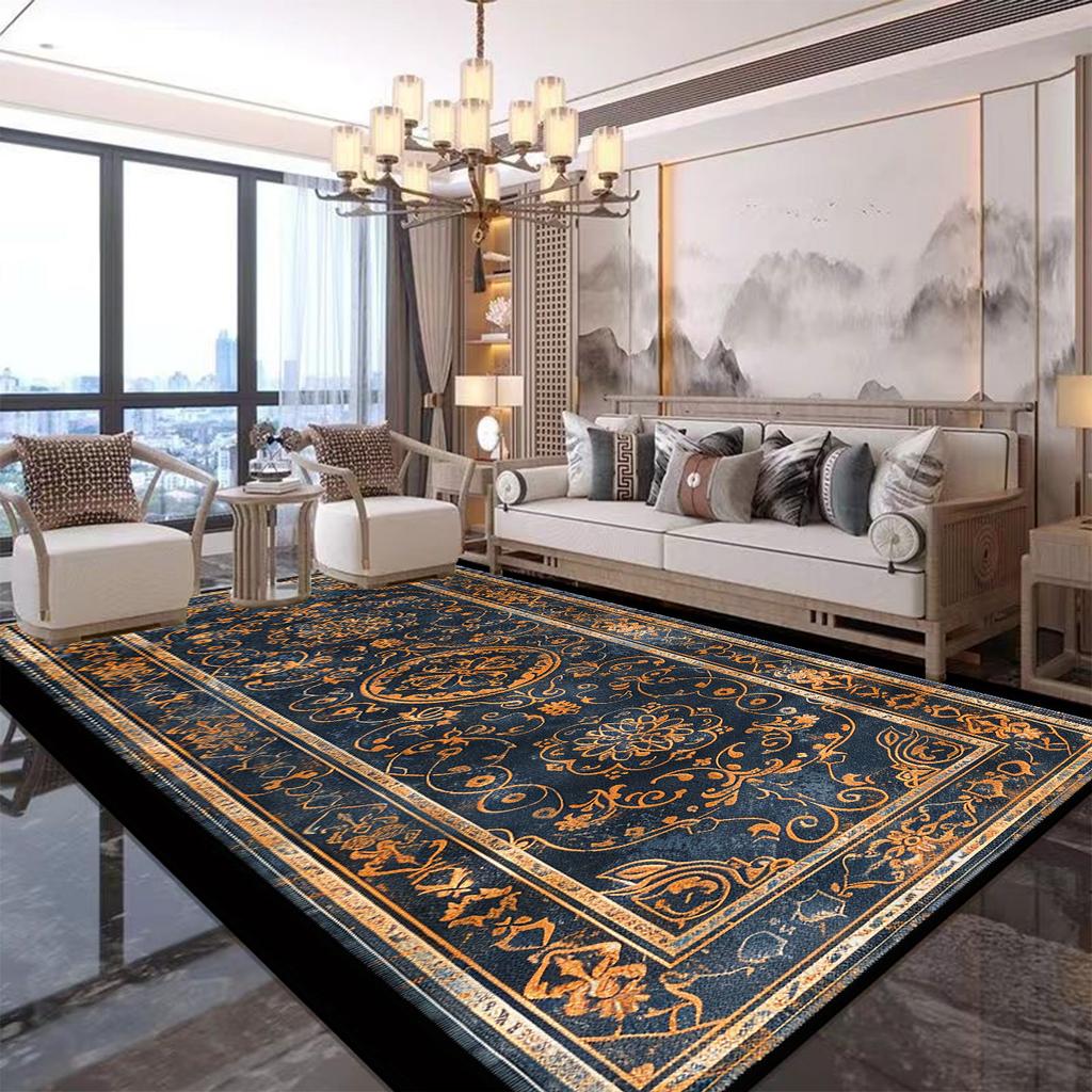 Luxury European Style Large Carpets Living Room Decoration Bedroom Bedside Rugs Lounge Non-slip Washable Coffee Tables Floor Mat