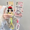 KEYSION Мультяшный Милый Плюшевый Вышитый Чехол для Samsung A50 A50S A30S со Шнурком Противоударный Чехол для Телефона для Galaxy A30S A50S