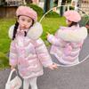 Winter Children's Shiny Jackets Girls Warm Coats Children Snowsuit Kids Thick Hooded Outerwear Teenage Cotton Clothes Parkas