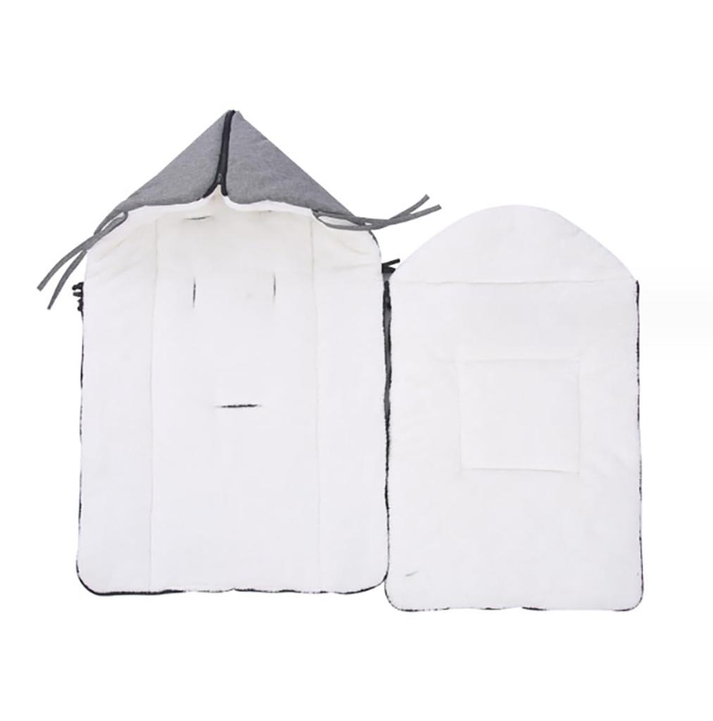 Подушка для ног коляски, двухсторонний спальный мешок, толстый, сохраняющий тепло, ветрозащитный, защита от холода, отверстие для ремня, простая установка, регулируемая застежка-молния