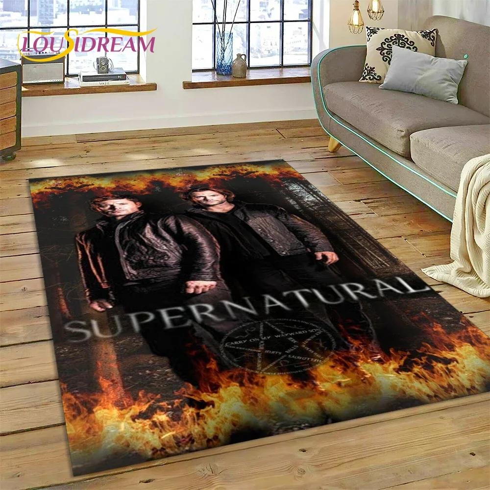 SPN Новейший Ковер с 3D-изображением Дина и Сэма из Сверхъестественного для Спальни, Гостиной, Дома, Декор для Дивана, Детская Игровая Большая Декоративная Напольный Коврик