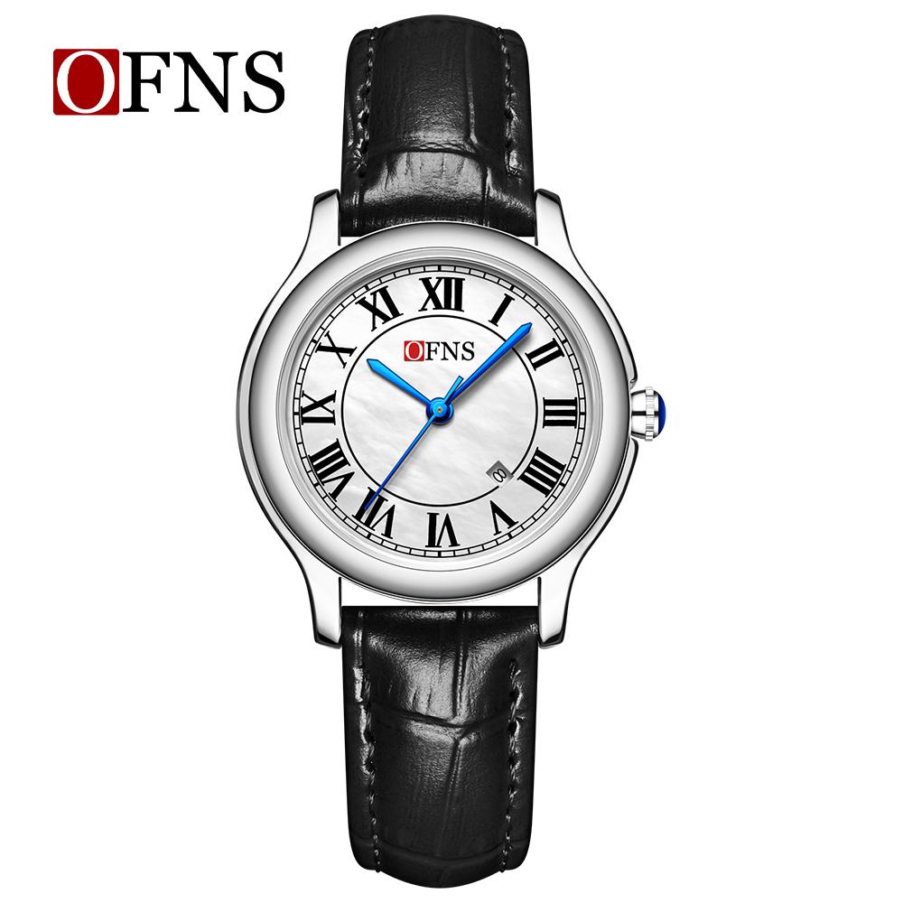 OFNS 1551 Quartz Waterproof Calendar Mother of Pearl light Luxury Niche high-end Retro Women's Quartz Watch
