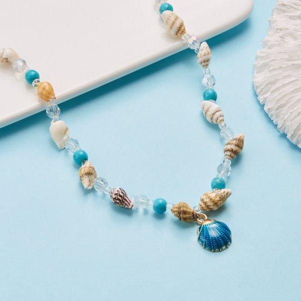 Bohemian Cowrie Shell Necklace for Women Summer Beach Choker Conch Starfish Pendant Beads Collar Boho Holiday Jewelry Gift 2026