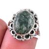 Natural Seraphinite Gemstone 925 Solid Sterling Silver Jewelry Ring Size 6 H7W67