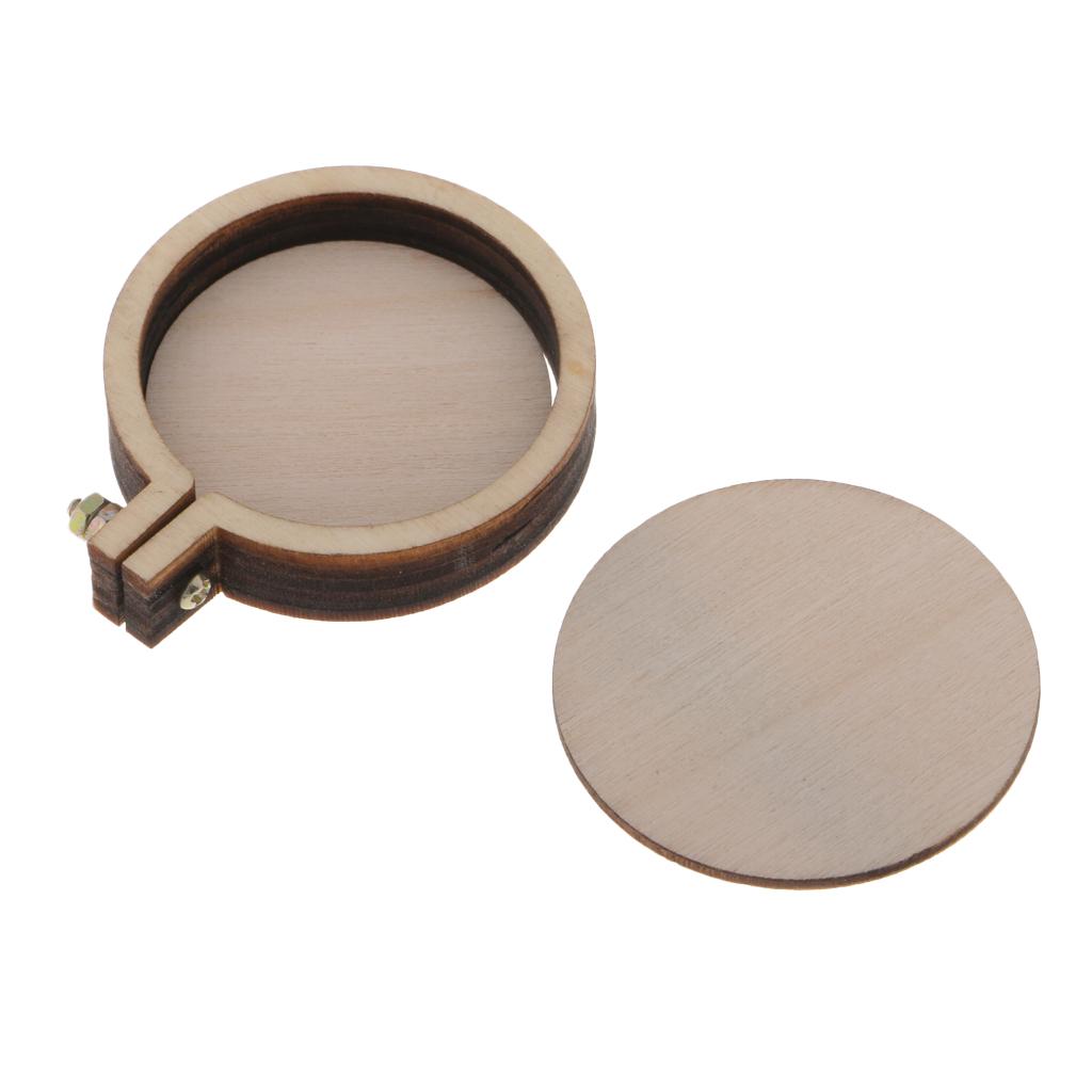 Деревянный мини-пяльцы-подвеска Круглая рамка DIY Аксессуар для вышивания Игла для рукоделия Аксессуар для украшений Вышивка для искусства и подарков