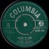 7-дюймовая пластинка MICHAEL HOLLIDAY NORRIE PARAMOR Palace Of Love The Girls From The 45DB4255 COLUMBIA 1959 Великобритания Поп Б/у