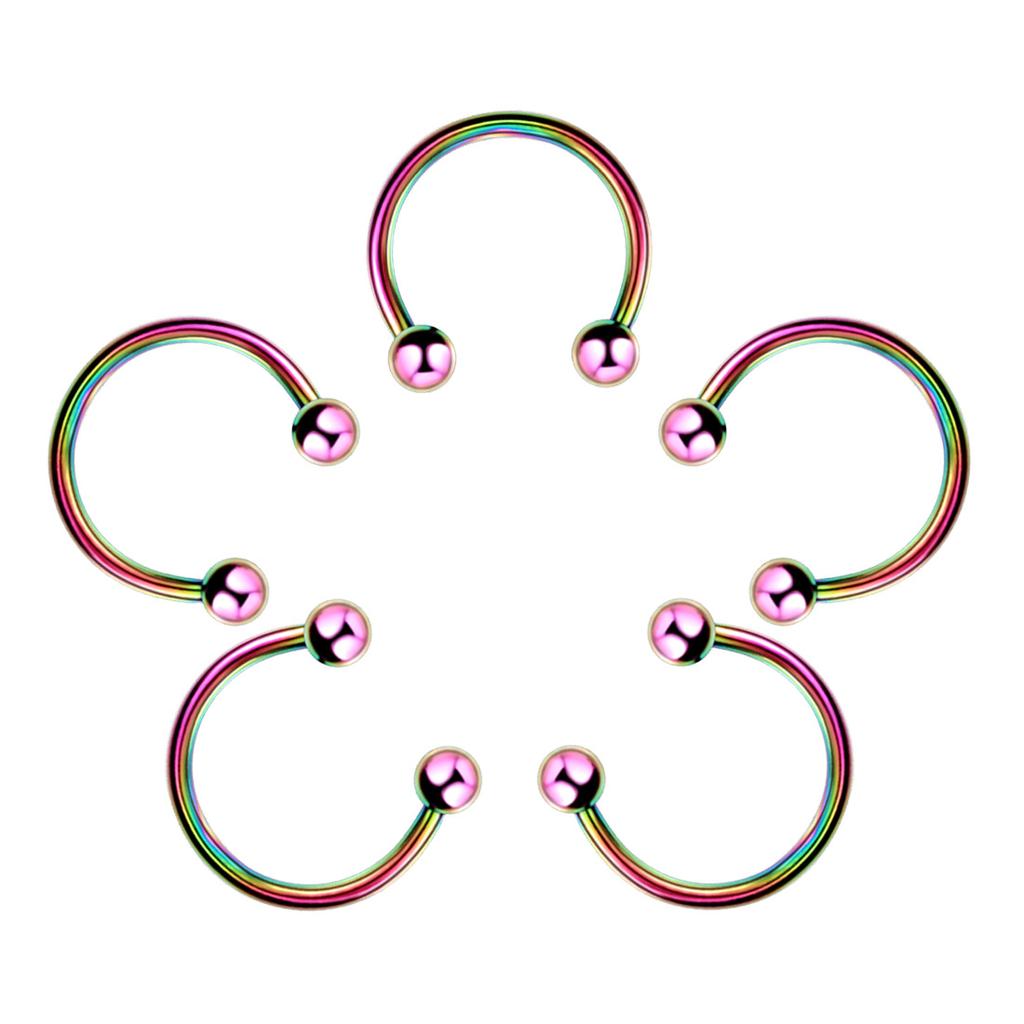 Simplicity Lip Labret Ring Clicker Piercings Tragus Nose Hoop Ear Stud Septum Surgical Steel Cartilage Seamless Body Jewelry Titanium Steel Sexy