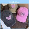 Casual Cotton Bow Baseball Cap With Curved Brim For Daily Wear In Warm Seasons