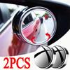 2Pcs Car Round Frame Convex Wide-angle Clear Rearview Auxiliary Mirror 360 Degree Blind Spot Mirror Adjustable Driving