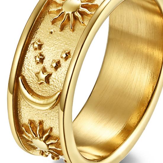 Унисекс Кольцо Звезда Луна Солнце Украшения Мужчины Женщины Изысканное Круглое Богемное Кольцо