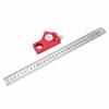 CX300-1 Combination Square, Woodworking Marking Tool with Magnet, Ruler Stop, 45 and 90 Ruler, Marking Gauge Positioning, Carpentry Ruler, Scribing