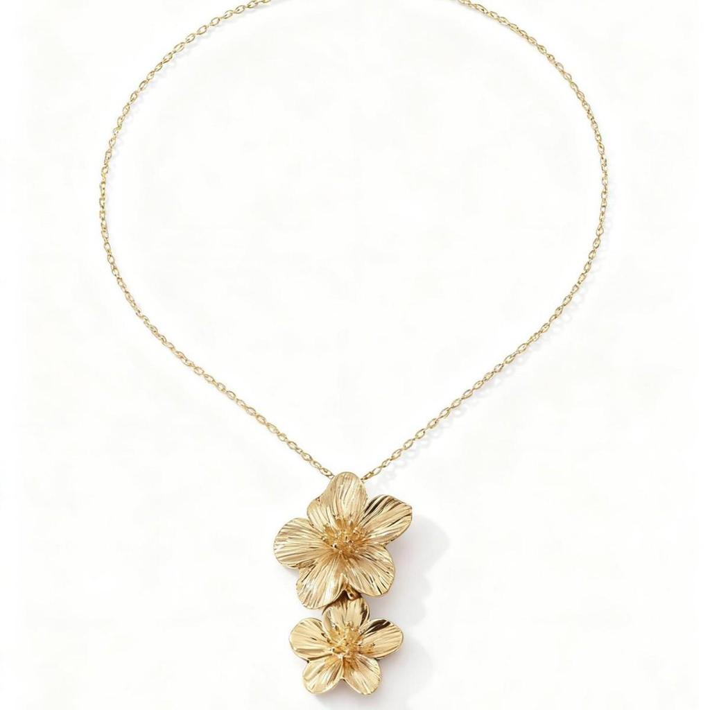 Европейско-американская модная цветочная подвеска на шею - Универсальное уличное ювелирное изделие для женщин