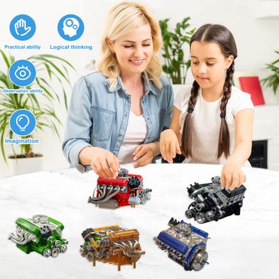 Модель двигателя V8 из смолы, статуэтка двигателя V8 Small-Block, миниатюрная фигурка двигателя V8, коллекционный подарок для взрослых автолюбителей