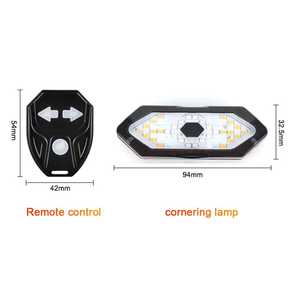 Wireless Turn Signal Rear Lamp Bike Horn Alarm USB Rechargeable Bicycle Warning Tail Light Remote Control for Night Riding
