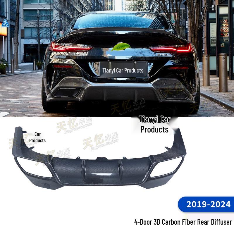 BMW 8 серии G14 G15 G16 840i 3D Стиль Углеродное волокно Задний диффузор кузова Комплект