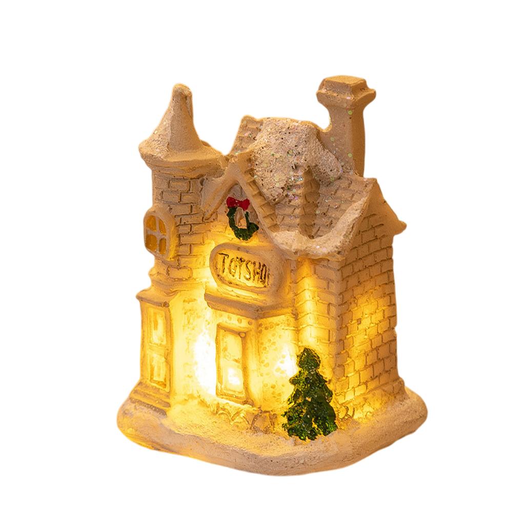 Рождественская деревня Светодиодная освещенная деревня, Коллекция рождественской деревни Декор для комнаты в помещении Коллекционные здания