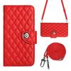 Multi 7 Card Crossbody Leather Wallet Case For Vivo V29 Pro V29E V27 V27E V27 V21E Lanyard Checkered Wristlet Flip Cover