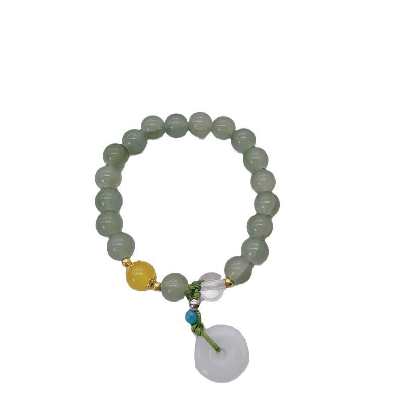 2024 Новый нишевый китайский браслет из бисера из потрескавшегося стекла: Древний стиль, Безопасная застежка, Женский дизайн