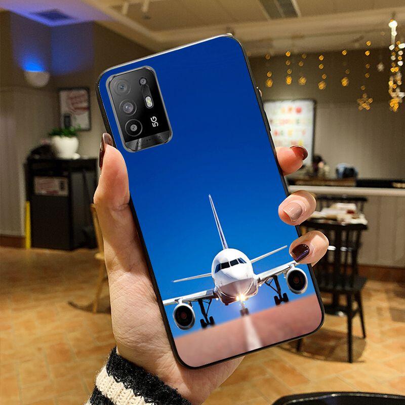 Funda самолет летать облако телефон чехол для OPPO A74 A94 5G A3S A5S A9 A12 A15S A52 A53 A53S A72 A73 2020 A91 5G Чехлы coque