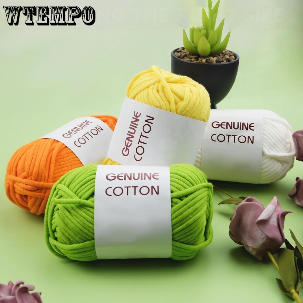 6pcs Yarn Soft Cotton-Nylon Blend Easy-to-Use Yarn for Hand Knitting Crocheting Beginner Crochet Yarn