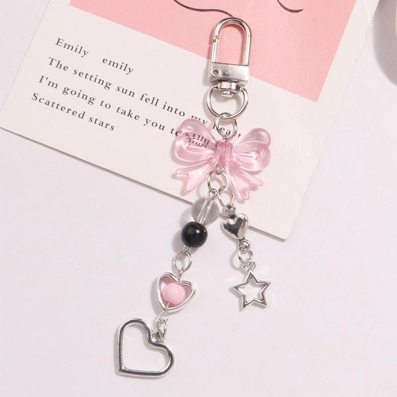 Goth Phone Charm Bow Heart Star Keychain Подвеска Kawaii Key Chain Bag Phone Chain Милый аксессуар для девочек и женщин Ювелирные изделия