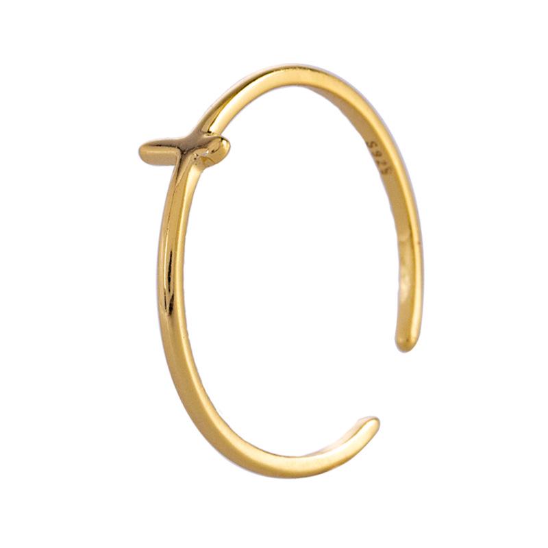 Banyan Tree S925 Silver Adjustable Japanese Cross Ring for Women