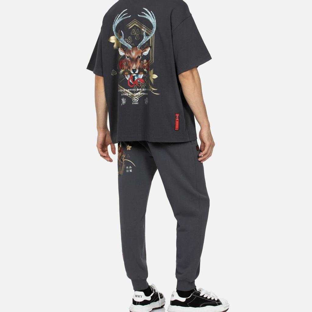 EVISU Casual Pants Men's Gray Moderate Cuffed Pants 2EAHTM3SP7073XXCT