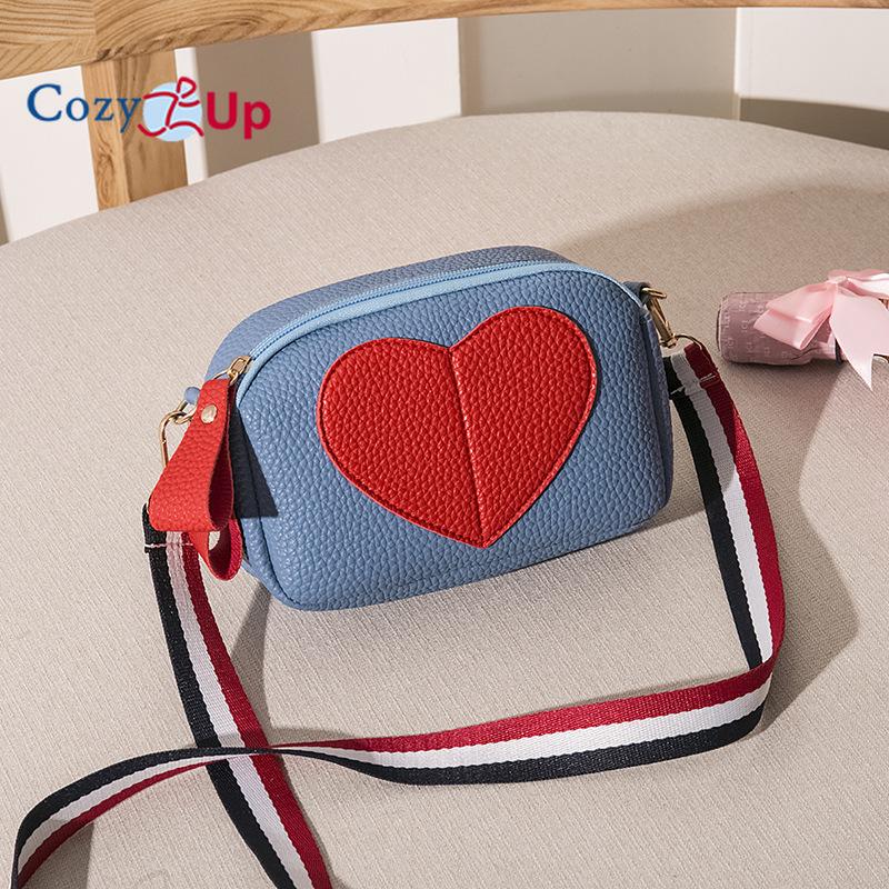Cozy Up Color Contrast Heart-shaped Camera Phone Bag for Women's Long Casual Diagonal Cross Bag