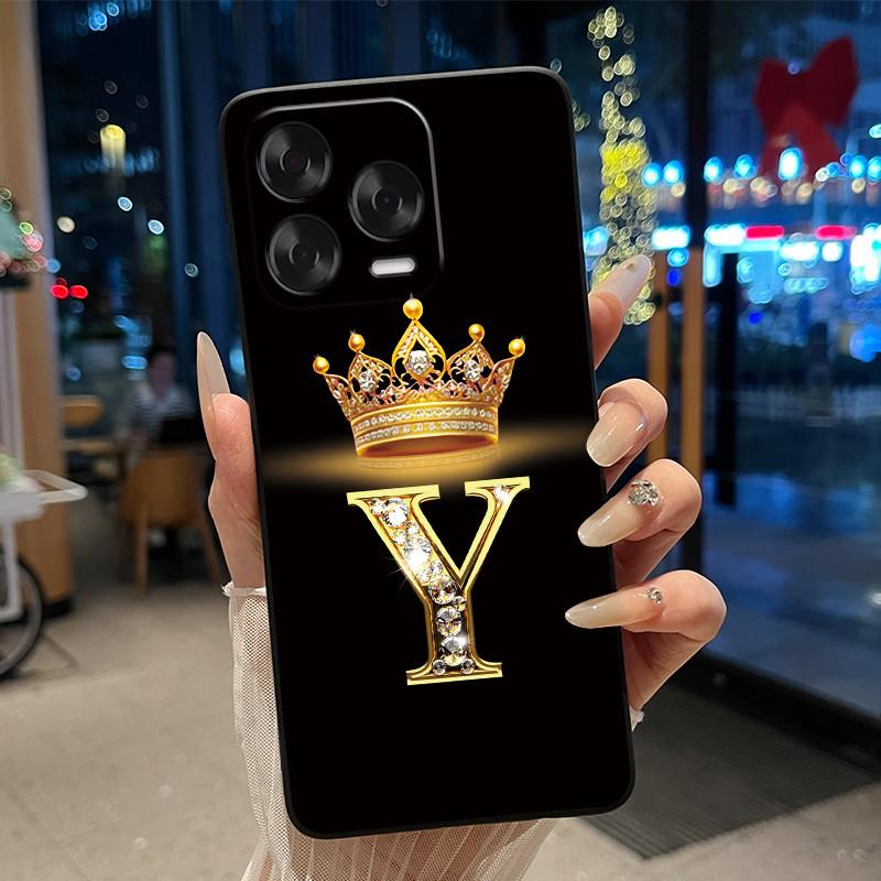 Чехол для ZTE Blade V70 Vita/Nubia V70 Дизайн Мягкий Силикон Черный Чехол Ударопрочный Красивый Модный Корона Буква Узор Оболочка