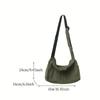 Water-washed canvas sling bag, trendy large-capacity shoulder bag, casual solid colour, student fashion messenger bag