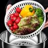 Manual Vegetable Dehydrator Stainless Steel Fruit Washer Salad Spinner  Kitchen Accessories