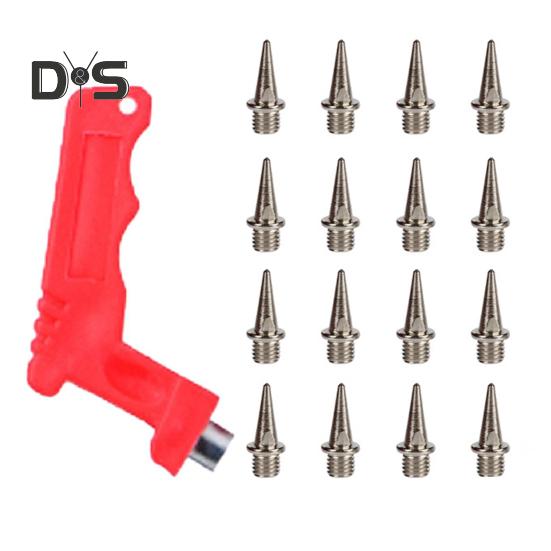 100 шт. шипов для беговых лыж из углеродистой стали, шипы для беговых и кроссовых кроссовок с ключом для шипов для спринтерских спортивных кроссовок