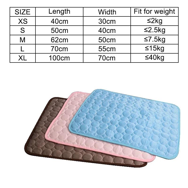 Dog Mat Cooling Summer Pad Mat for Dogs Cat Blanket Sofa Breathable Pet Dog Bed Summer Washable for Small Medium Large Dogs Mat