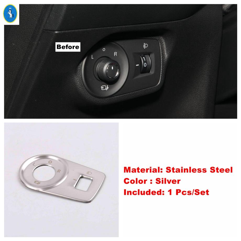 Stainless Steel Silver Auto Glove Box Sequin / Rear Air Outlet / Door Bowl Panel Accessories Cover Trim For MG 5 MG5