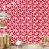 Cow Patches Wallpaper Red, Coral and White for Living Room and Bedroom 50x1000