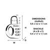 Master Lock Combination Padlock with Zinc Body, Random Color, 56x32x11 mm