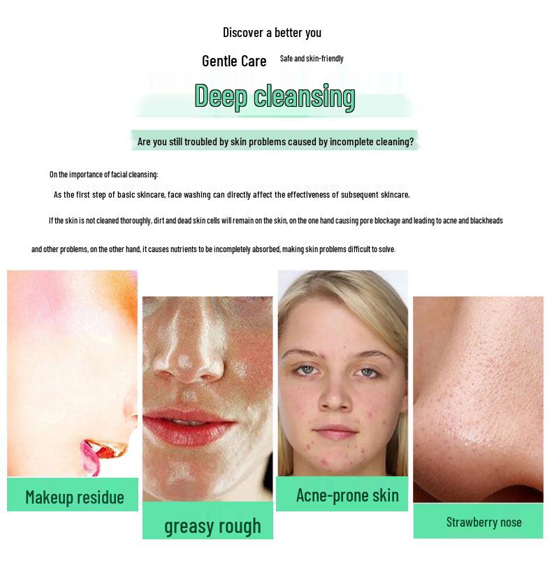 Электрическая водонепроницаемая щетка для очищения лица 4-в-1 для удаления черных точек и макияжа