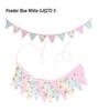 Pink Pastoral Floral Cotton Bunting: Children's Party or Wedding Decoration Hanging Flag