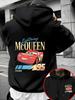 Disney Car Lightning McQueen Printed Hoodie Fall Winter Casual Unisex Pullover Sweatshirt Sportswear Clothing Hoodie Extra Large